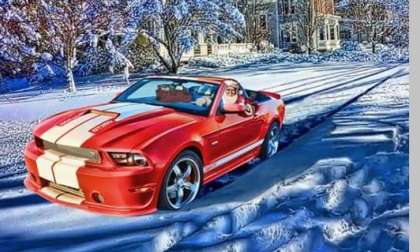 Ford Mustang in Winter