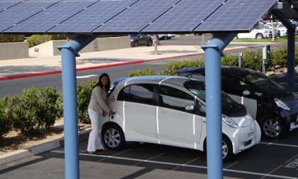 Electric car solar charging