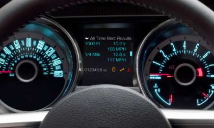 The information display on the 2013 Ford Mustang