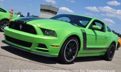 The 2013 Ford Mustang Boss 302 in Gotta Have It Green