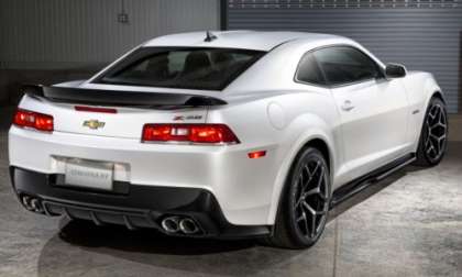 The rear end of the new 2014 Chevrolet Camaro Z/28