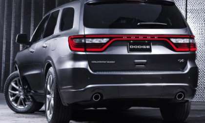 The rear end of the 2014 Dodge Durango R/T