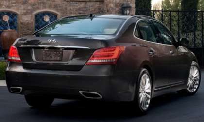 The rear end of the 2014 Hyundai Equus