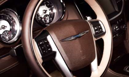 The steering wheel of the 2012 Chrysler 300 Luxury Series Sedan