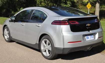 The rear of the 2012 Chevy Volt