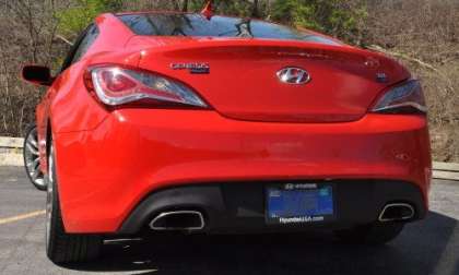 The back end of the 2013 Hyundai Genesis Coupe 3.8 R-Spec