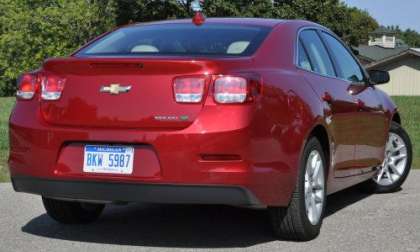 The rear end of the 2013 Chevrolet Malibu Eco 2SA