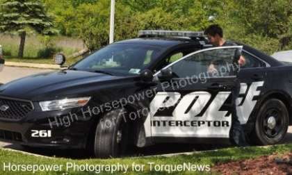 The Ford Police Interceptor is driven by Tanner Foust