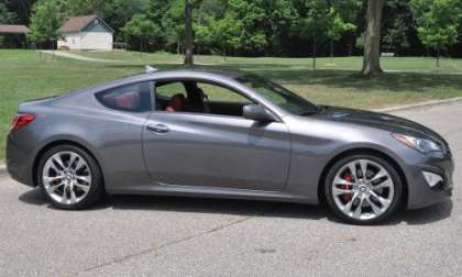 The 2013 Hyundai Genesis Coupe 3.8 R-Spec from the side