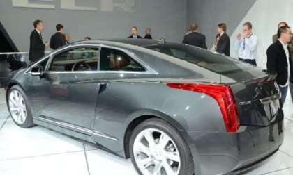 A rear corner view of the 2014 Cadillac ELR