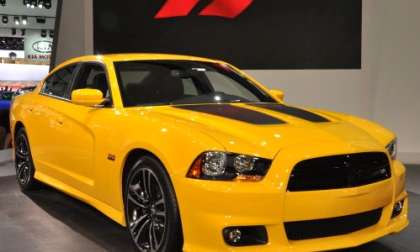 The front end of the 2012 Dodge Charger SRT8 Super Bee