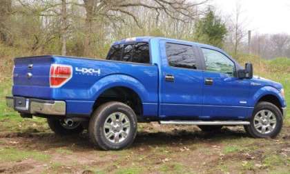 The rear end of the 2012 Ford F150 4x4 XLT EcoBoost