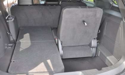 The third row seating area of the 2011 Ford Explorer