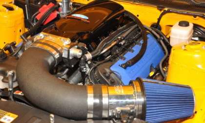 The engine of the 2013 Ford Racing Mustang Boss 302SX