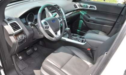 The front seating area of the 2011 Ford Explorer