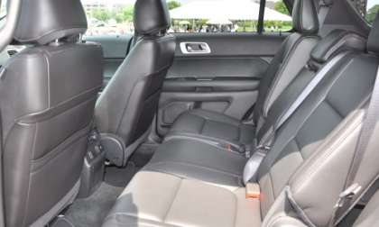 The second row seating area of the 2011 Ford Explorer