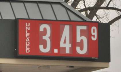 Gas station price sign