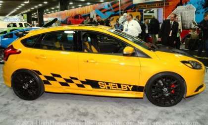 The side profile of the 2013 Shelby Focus ST