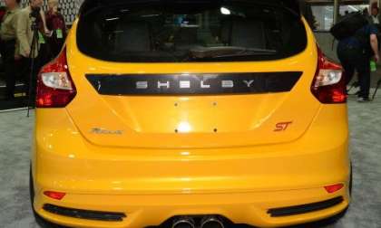 The rear end of the 2013 Shelby Focus ST