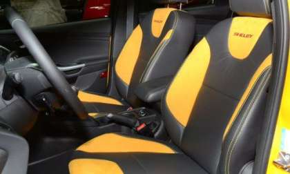 The interior of the 2013 Shelby Focus ST