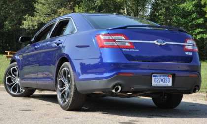 The back end of the 2013 Ford Taurus SHO