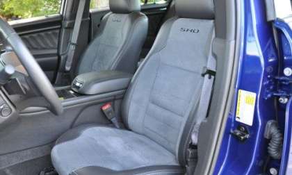 The front seats of the 2013 Ford Taurus SHO