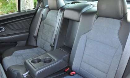 The rear seats of the 2013 Ford Taurus SHO