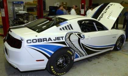 The rear corner of the Ford Racing Twin Turbo Cobra Jet Concept