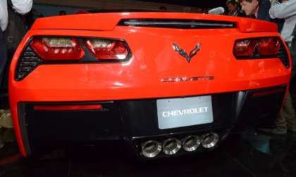 The back end of the 2014 Chevrolet Corvette Stingray