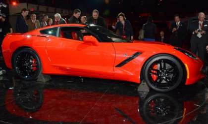 The side profile of the 2014 Chevrolet Corvette Stingray