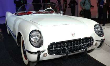 The first generation Chevrolet Corvette in white