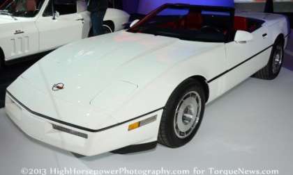 The fourth generation Chevrolet Corvette in white