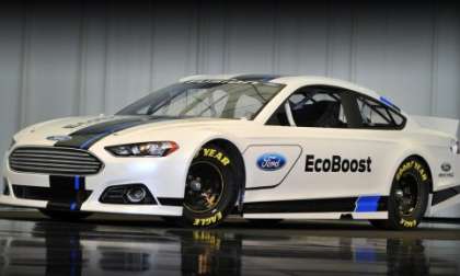 The front end of the 2013 Ford Fusion NASCAR race car