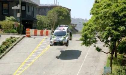 Ken Block's Gymkhana 5 Fiesta in the air