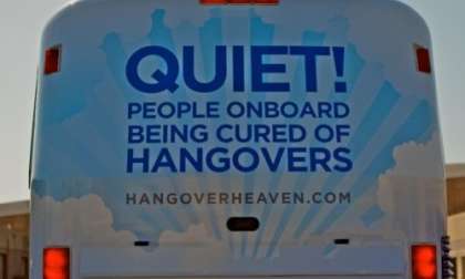 The back of the Hangover Heaven bus.