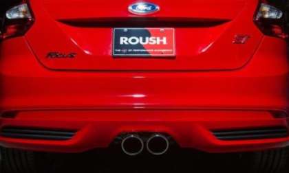 The rear view of the Ford Focus ST with the Roush exhaust