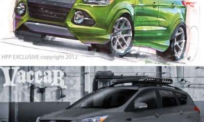 A pair of SEMA ready Ford Escape SUVs