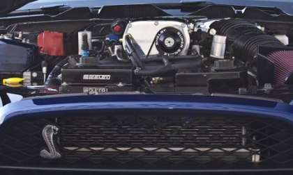 The engine of the 2012 Shelby 1000 Mustang 