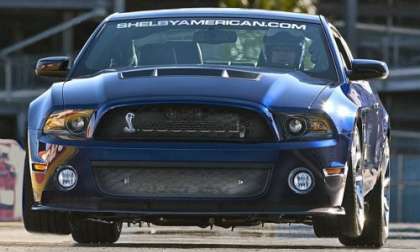 The photoshopped image of the Shelby 1000 with the wheels up