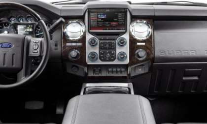 The dash of the new 2013 Ford Super Duty Platinum