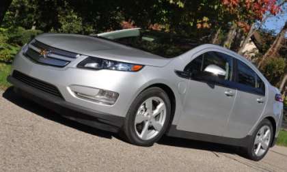 The 2011 Chevrolet Volt in silver