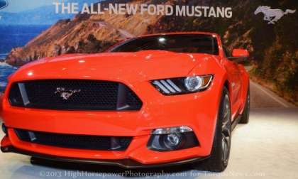 2015 ford mustang in race red