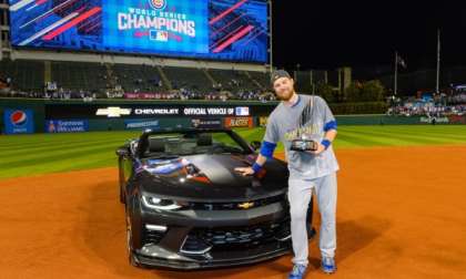 Ben Zobrist with the 2017 Camaro 