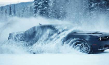 Challenger GT throwing snow