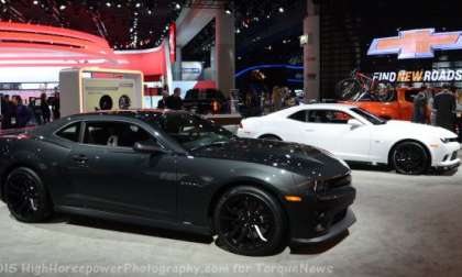 Two 2015 Camaros at NAIAS