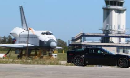 Genovation Corvette with the Space shuttle