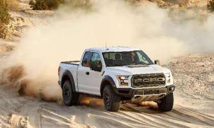 2017 Raptor sliding in white