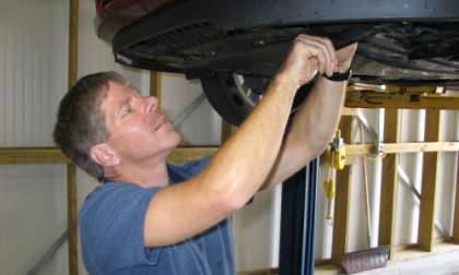 Dave Schoener works on Chevy Cruze