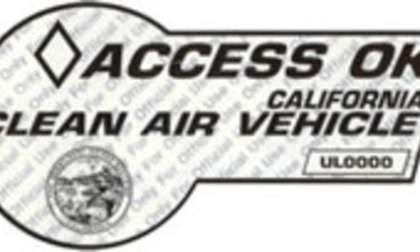 HOV access sticker