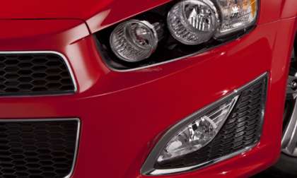 2013 Chevrolet Sonic RS front fascia